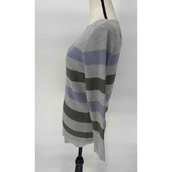 Market & Spruce Boatneck Sweater Stripe Long Sleeve Size X Small Multicolor - Picture 8 of 12